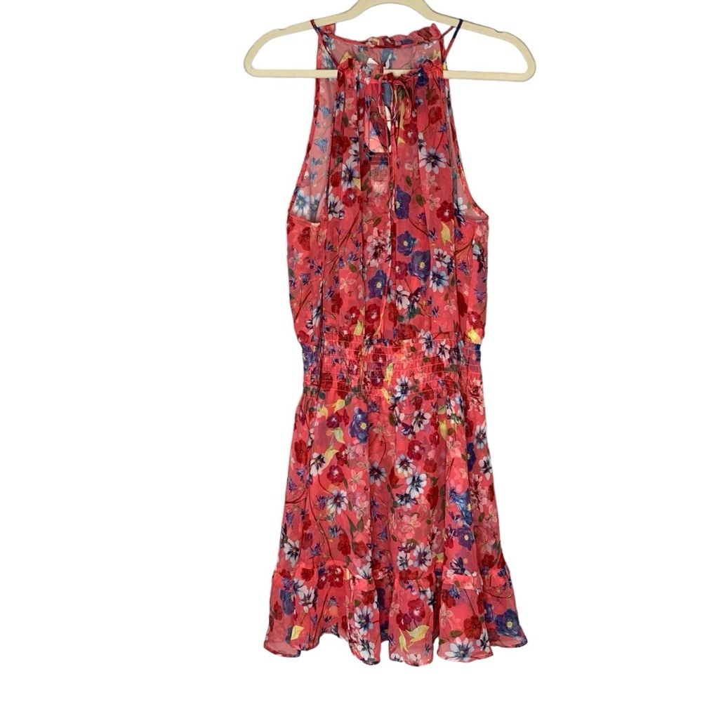 Parker halter‎ style Serenity dress in coral sevilla floral. NWT Size L